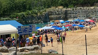 Spending the day at fugitive beach in Rolla Missouri !!! I really should learn how to swim ….