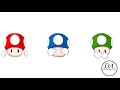 Super Mario mushrooms in Hear no evil, See no evil &amp; Speak no evil style