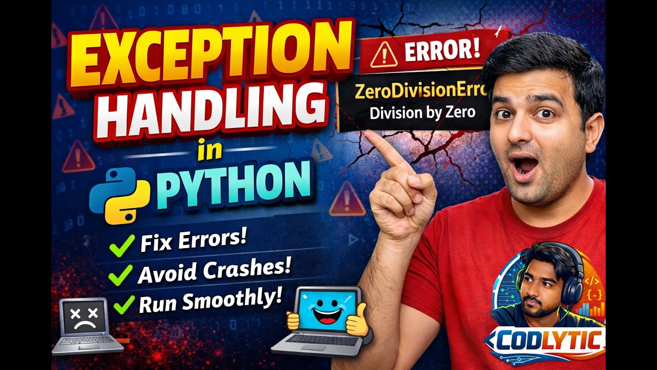 🐍 Exception Handling in Python – Beginner Friendly Tutorial - YouTube