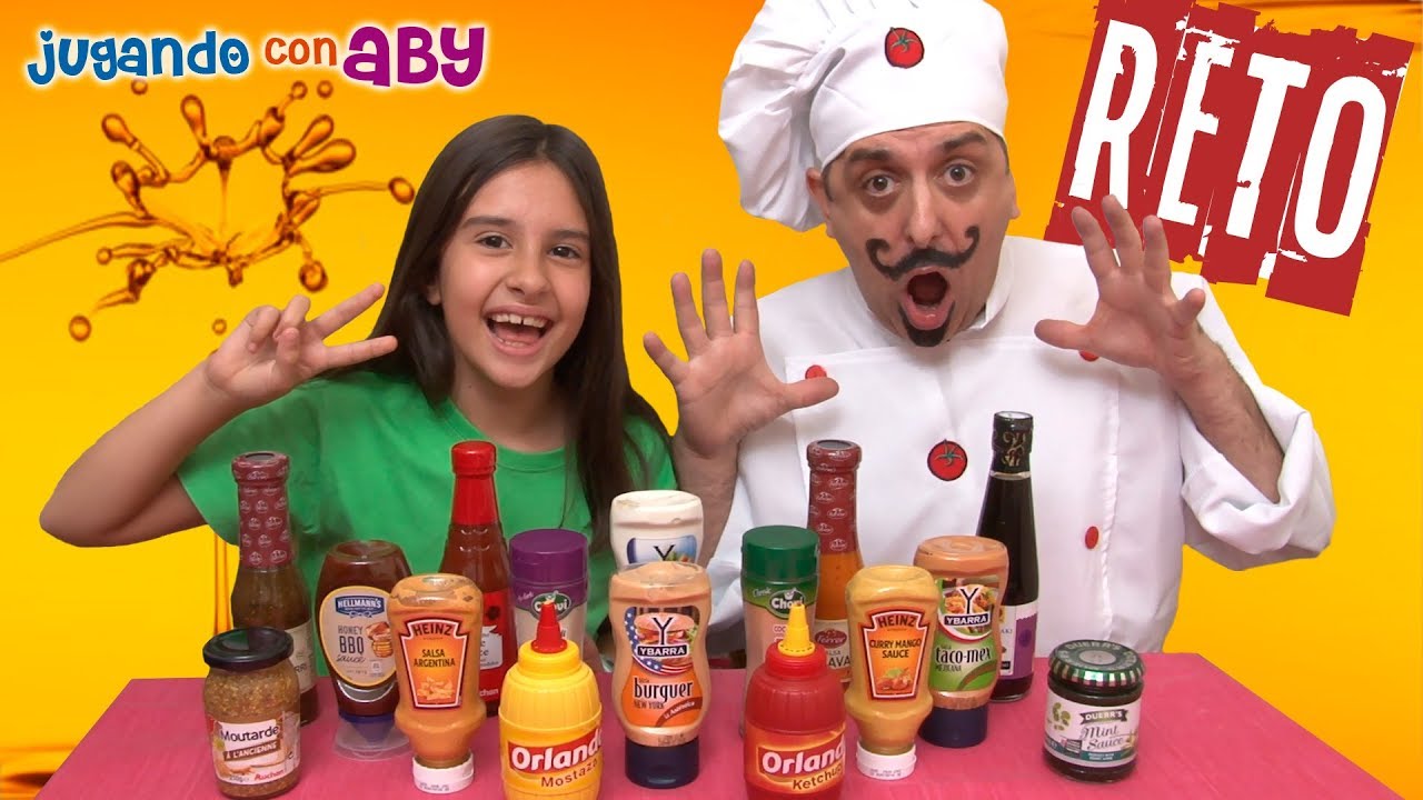 Reto de SALSAS ASQUEROSAS. Aby contra el Cocinero Nerón. Salsa Challenge.