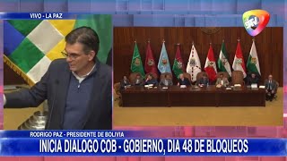 'We are here to find solutions, not problems': Rodrigo Paz begins dialogue with the COB after 48 ...