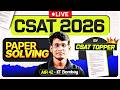 Complete CSAT Paper Answer Key, Expected Cut-off | UPSC Prelims 2026 Paper Analysis By Experts