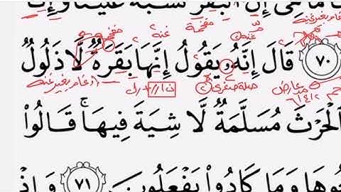 شرح أحكام الوجه 10 من سورة البقرة ( القسم الأول) قالوا ادع لنا ربك