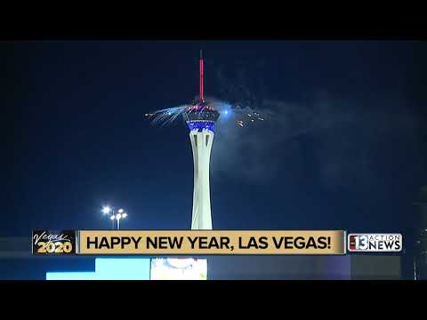 New Year's Eve fireworks show over the Las Vegas Strip