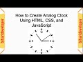 How to Create Analog Clock using HTML CSS and JavaScript #analogclock #biharideveloper