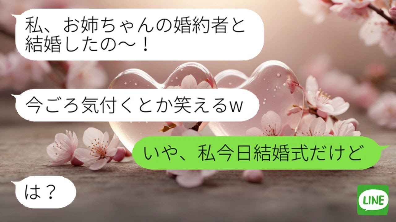 【LINE】婚約者を奪った妹が再び略奪宣言。結婚式で伝えた真実に妹が凍りつく瞬間の物語。