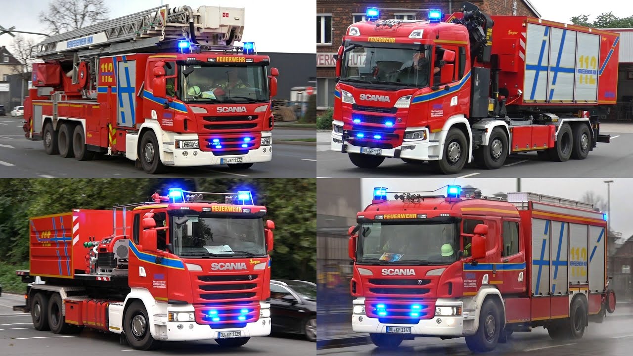 [NEUES WLF-KRAN, TMB & MEHR!] WERKFEUERWEHR HKM Duisburg - Einsatzfahrten