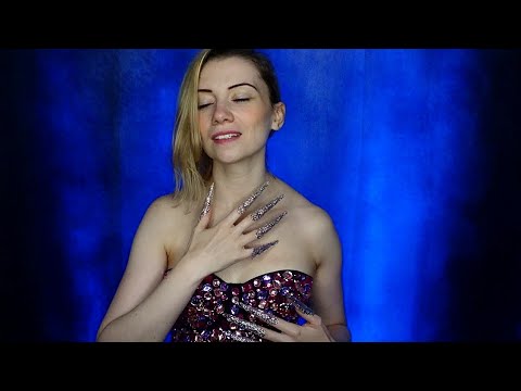 ASMR  - Giving Myself Tingles, Skin Tickles and Gem Tapping with Claws