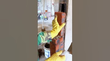 How to quickly lay bricks with simple tools #craftsman #shorts
