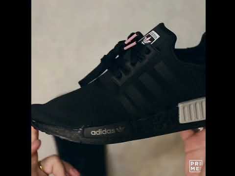 nmd r1 black and silver