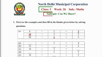 Class 3 Maths Week 26 Can We Share (15/12/20) Knowledge Kingdom Class 3rd Maths Worksheet Solution