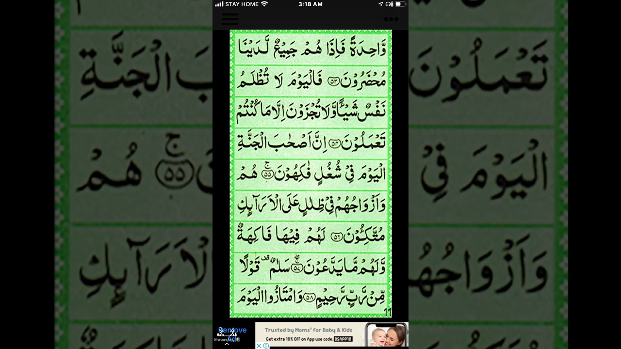 Surah Yaseen Recitation And Reading Youtube