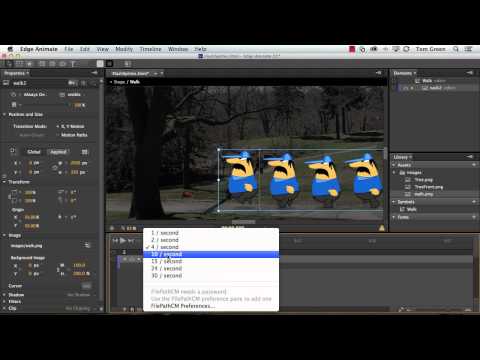 Flash To Edge Animate Part 2: Using the Sprite Sheet to create motion