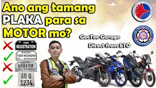 STANDARD AND SUBSTANDARD LTO MOTORCYLE PLATES | WALANG HULI