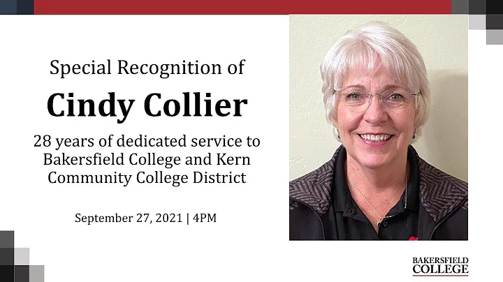 Special Recognition of Cindy Collier