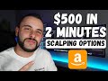 $500 in 2 Minutes Scalping Options on Amazon | 9EMA Trading Strategy