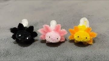 Handicraft Making at Home - Easy Pipe Cleaner Crafts Animals & Original Axolotl Creations