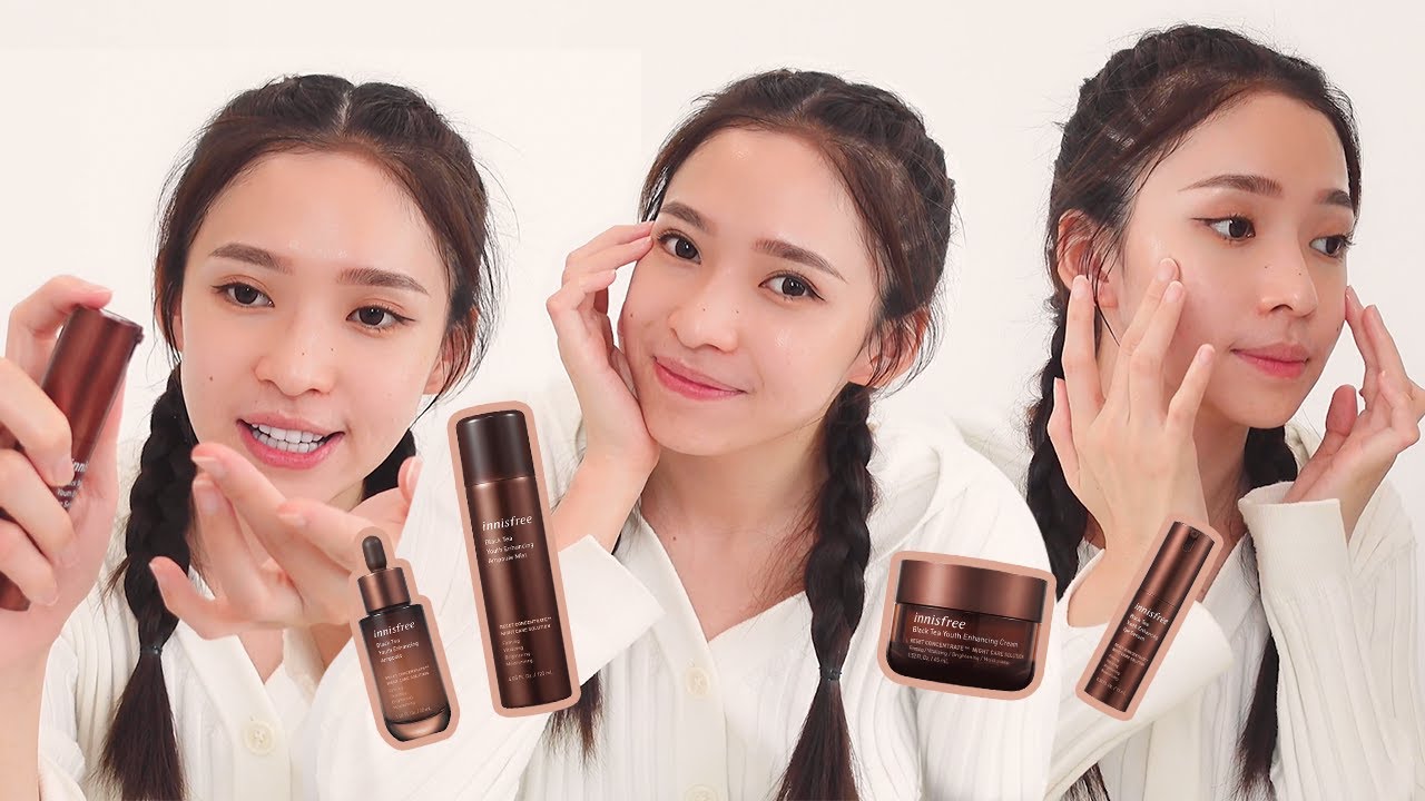 innisfree Black Tea Youth Enhancing Routine 🍂 ft. Elecher Lee
