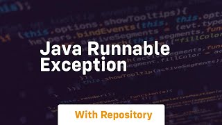 java runnable exception