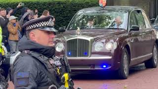 The King’s £10 Million Bentley Seen Leaving His House