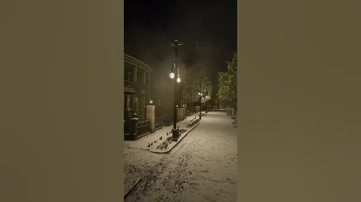 The snow town | #snowfall #night #romanticnight #nightstatus
