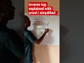Law of Logarithms Explained: The Inverse of Logarithm Made Simple! #shorts