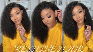 WHAT WIG?! 😳| WATCH ME BLEACH, INSTALL, & TWEEZE THIS NATURAL KINKY CURLY WIG FT. RESHINE HAIR