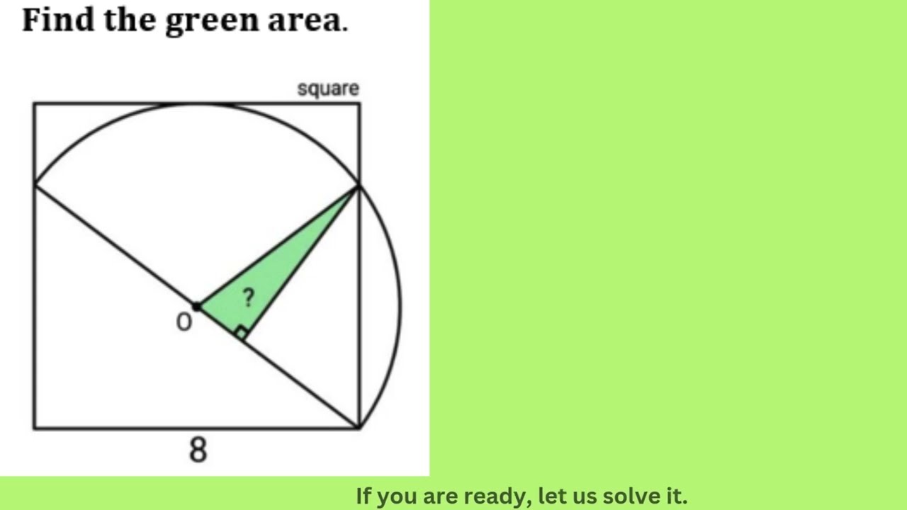 What Is The Area Of Inscribed Green Triangle In A Semi Circle?