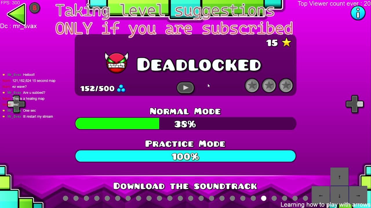 chill geometry dash livestream come chat :D - YouTube