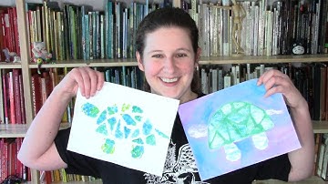 Easy Marbleized Glue Printmaking with Watercolor Resist - Creativity Time with Julia Major