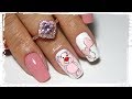 Unhas decoradas Urso  Rosa