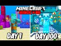 I Survived 100 Days as a DROWNED in Hardcore Minecraft... Minecraft Hardcore 100 Days