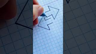 Drawing arrows 3D #tutorial #simple #drawing #3d #illusion