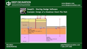 Design of Deadman Sheet pile walls with DeepEX