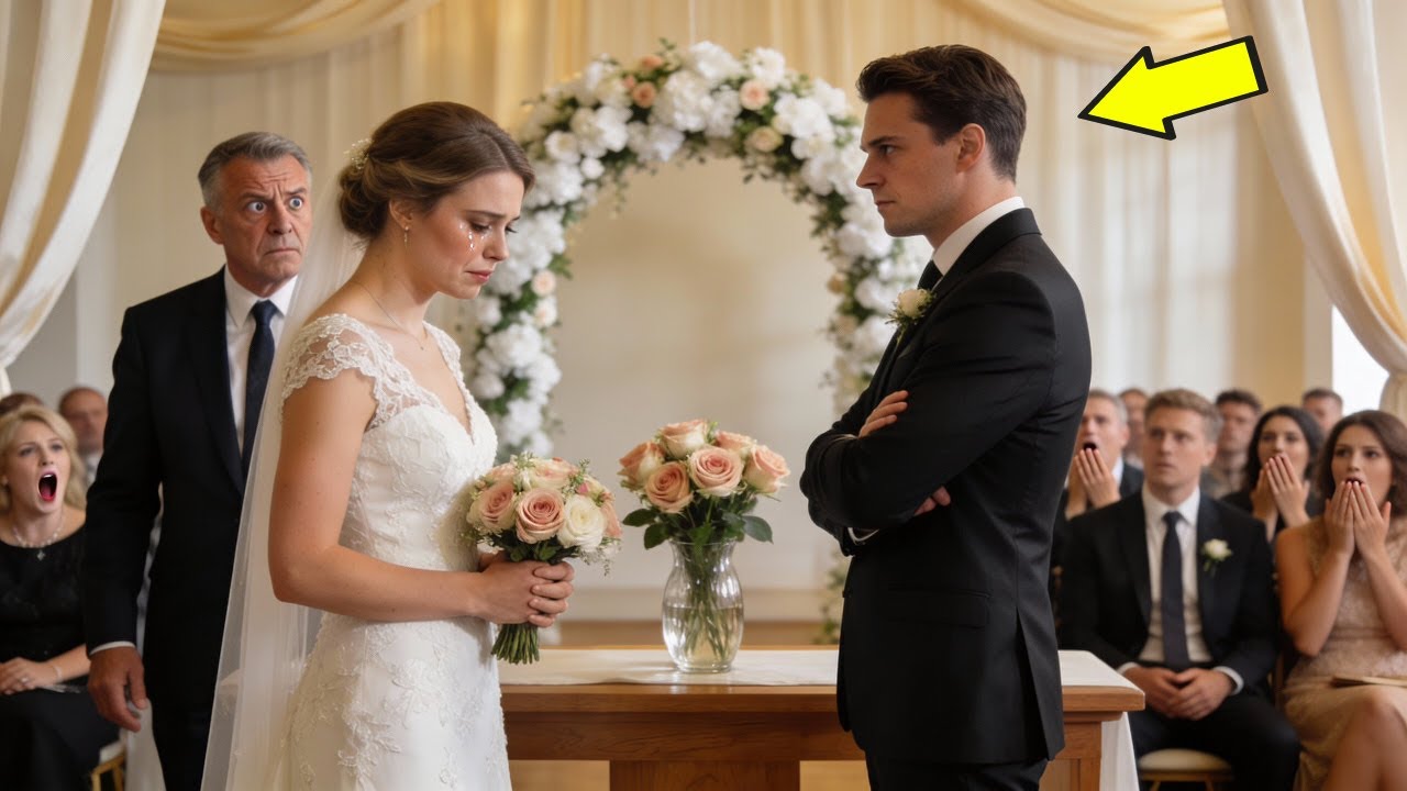 „Er erniedrigt die Braut öffentlich – bis eine Stimme verrät, dass ihr Vater zuhört“