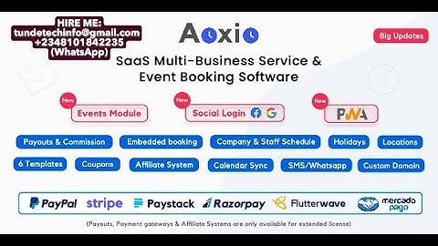 Build Unlimited Booking & Management Website- Aoxio SaaS Lifetime Software | No Monthly Fees