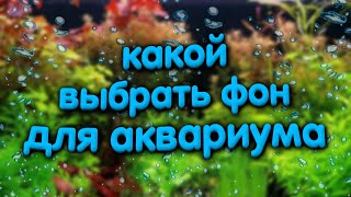 Задний фон для аквариума. Какой выбрать.