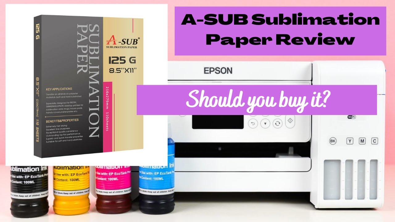  A-SUB Sublimation Paper 125g and Sublimation Ink Bundle Set :  Office Products