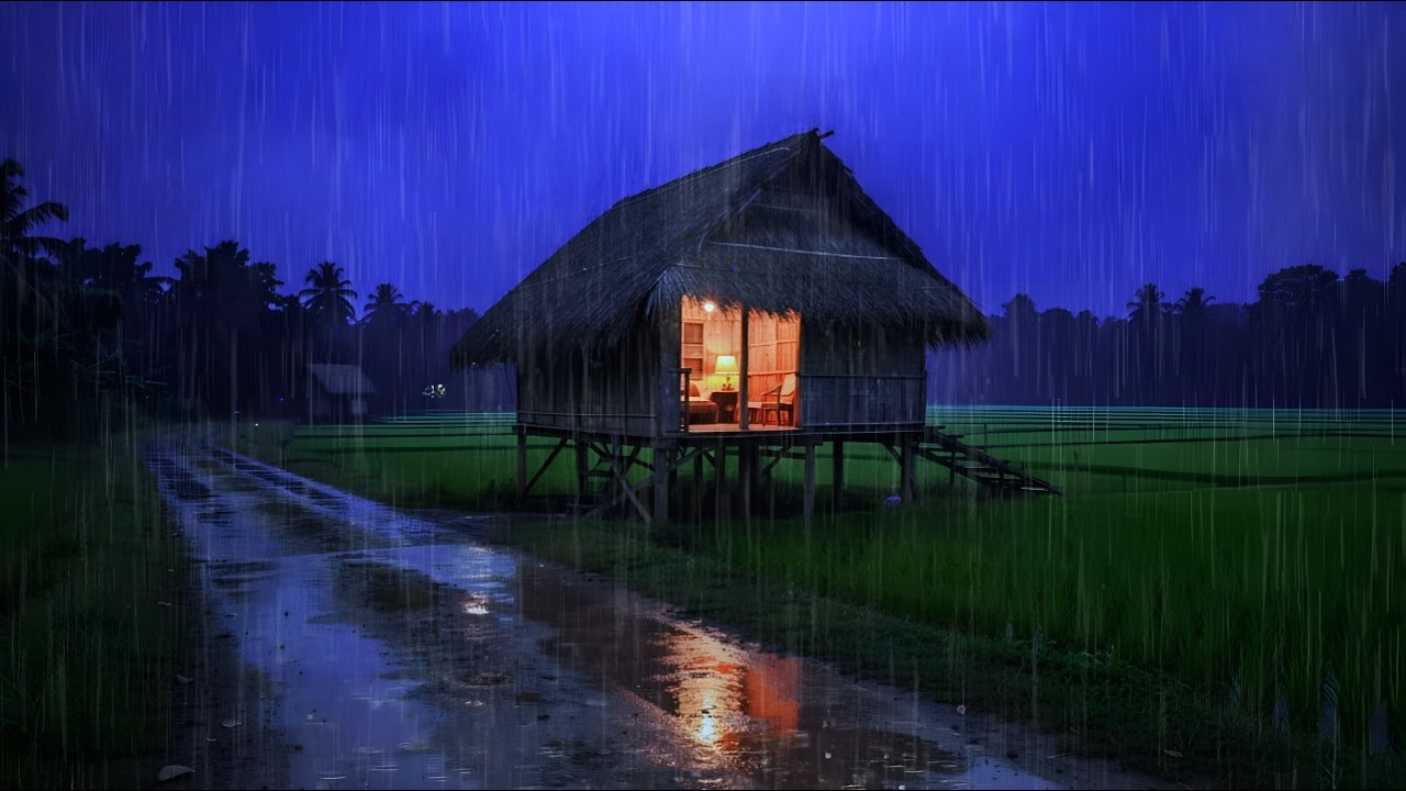 Cozy Rain Night Ambience – Calm Rainfall for Sleeping All Night