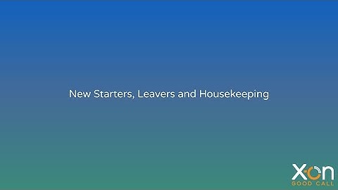 Housekeeping Webinar
