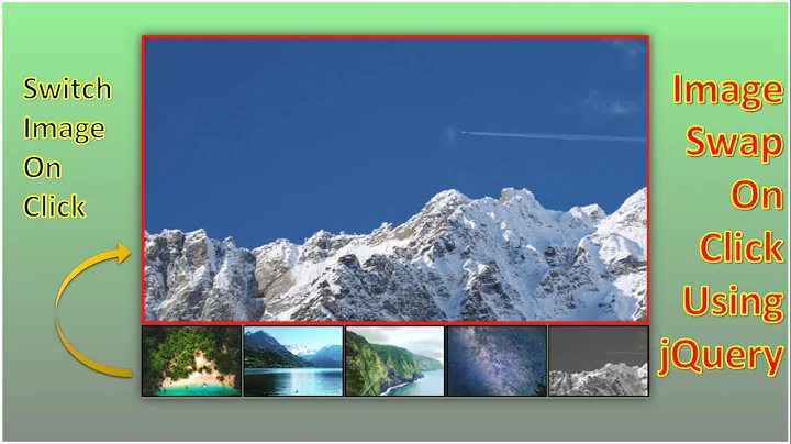 How To Swap Image In Click Using JQUERY | Replace Image Source With Big Screen On Click Using Jquery