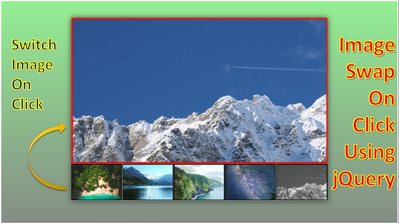 How To Swap Image In Click Using Jquery | Replace Image Source With Big Screen On Click Using Jquery