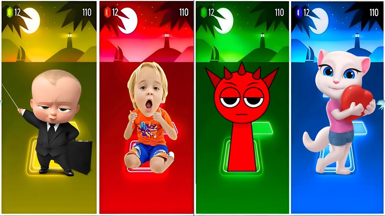 Baby boss 🆚 Vlad and Niki 🆚 Sprunki 🆚 Talking Angela#4