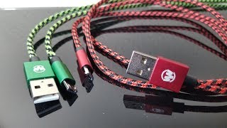 Wanshine Micro-USB Cables RED &amp; GREEN