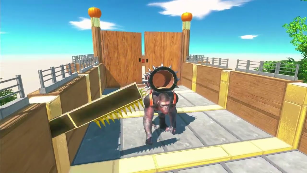 EXTREME Obstacle Course with Spike Trap - Animal Revolt Battle Simulator