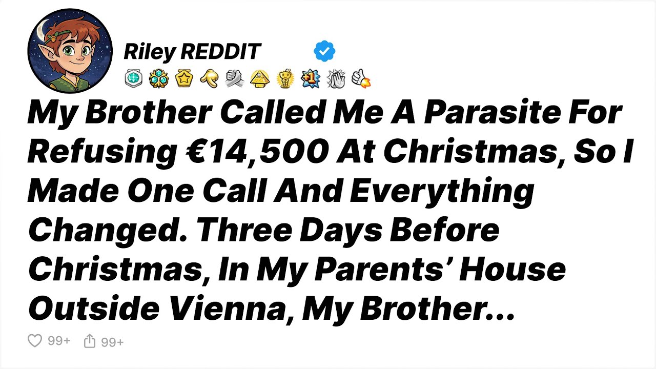 My Brother Called Me A Parasite For Refusing €14,500 At Christmas, So I Made One Call And Everything