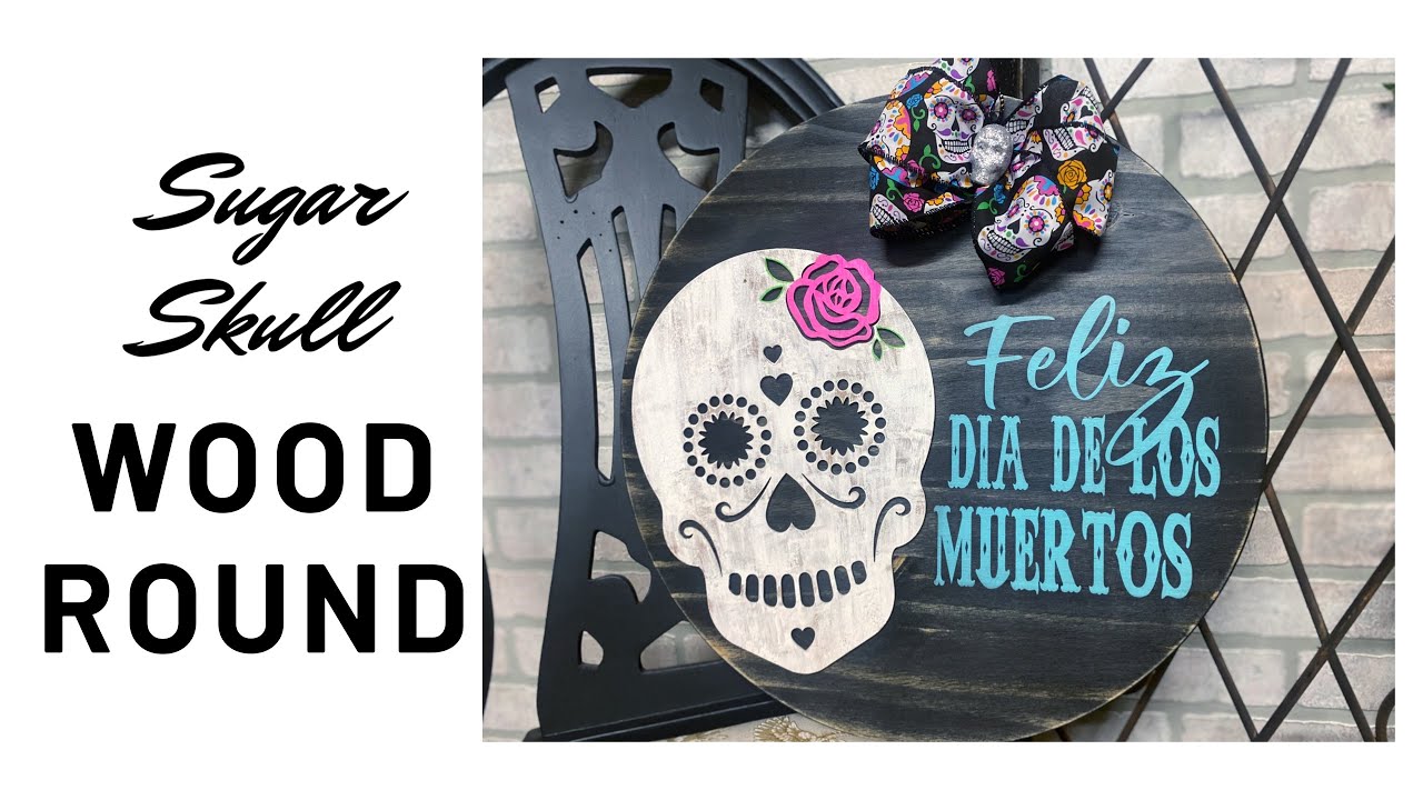 SUGAR SKULL WOOD ROUND DIY | *PLUS* A DIY KIT YOU CAN MAKE *MONEY* ON | WOOD ROUND DIY