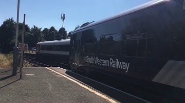 SWR class 159 departs Dorchester South bound for Salisbury via Weymouth (Swanage Railway)