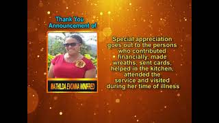 Mathilda Yvonna Winifred thank you
