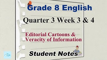 English 8 Quarter 3 Week 3 & 4 Student Notes / Matatag Based